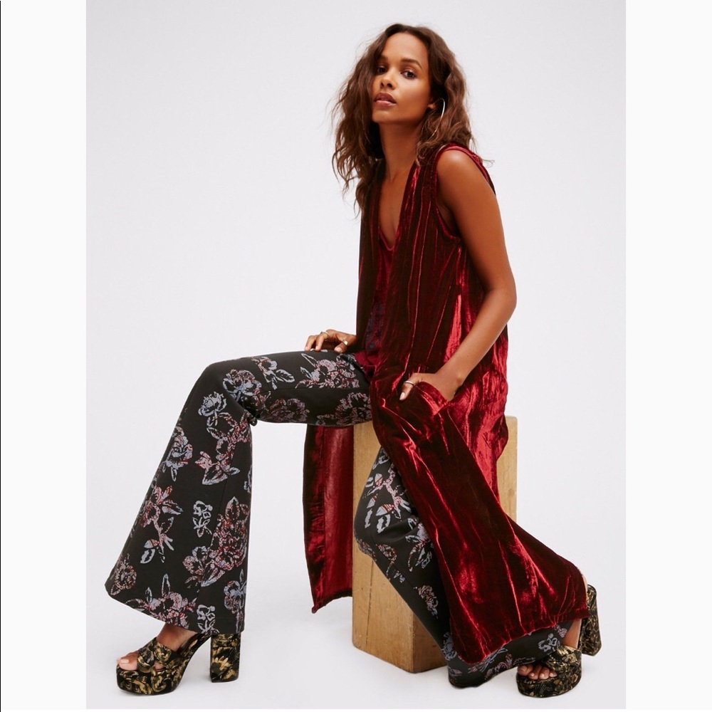 Free People Velvet Vest Duster